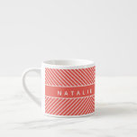 Taza De Espresso Personalización de banda geométrica moderna, audaz<br><div class="desc">Diseño geométrico moderno,  audaz y gráfico personaliza la banda de chevron. Se puede cambiar el color.</div>
