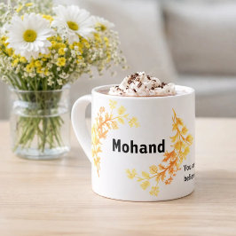 Taza de Espresso Personalizada con Nombre Elegante