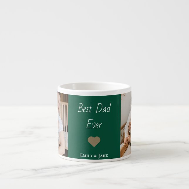 Taza de Espresso Personalizada Mejor Papá del Mund (Frente)