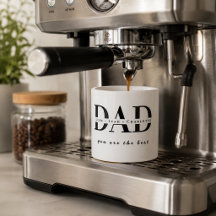 Taza de Espresso Personalizada Moderna para PAPÁ