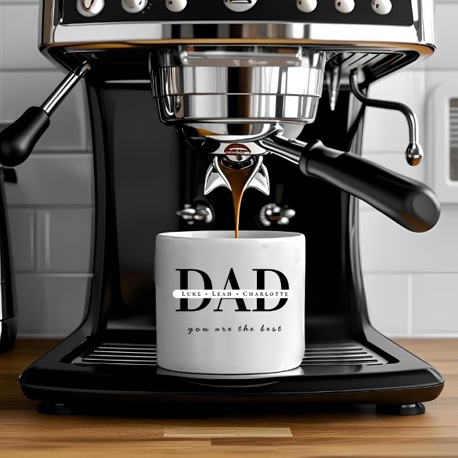 Taza de Espresso Personalizada Moderna para PAPÁ (Subido por el creador)