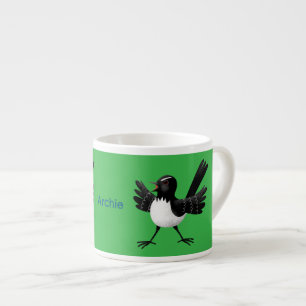 Taza De Espresso Personalizado australiano Willie Wagtail personali