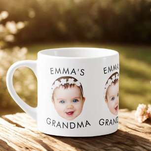 Taza De Espresso Personalizado Baby Face Mug Mom Abuela Grandpa Bir