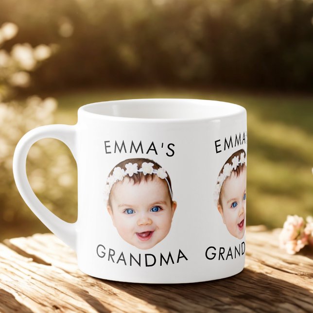 Taza De Espresso Personalizado Baby Face Mug Mom Abuela Grandpa Bir (Subido por el creador)