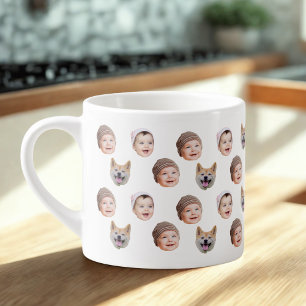 Taza De Espresso Personalizado Bebé Face Mug, Familia Personalizado
