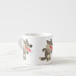 Taza De Espresso Personalizado Cute Familiar Wolf Espresso Mug
