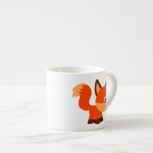 Taza De Espresso Personalizado Cutto Fox Y Mariposa Espresso Mug