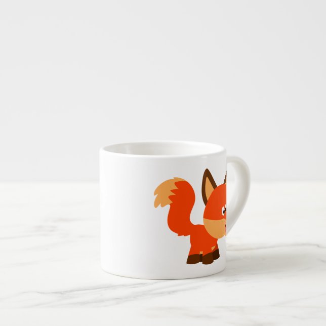 Taza De Espresso Personalizado Cutto Fox Y Mariposa Espresso Mug (Derecha)