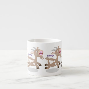 Taza De Espresso Personalizado de cabra alegre
