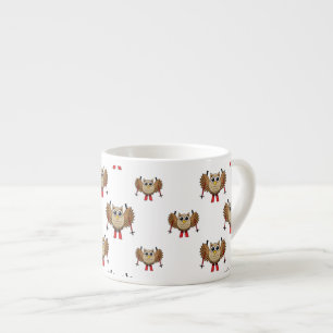 Taza De Espresso Personalizado de esquiar de búho