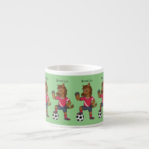 Taza De Espresso Personalizado de fútbol divertido y divertido