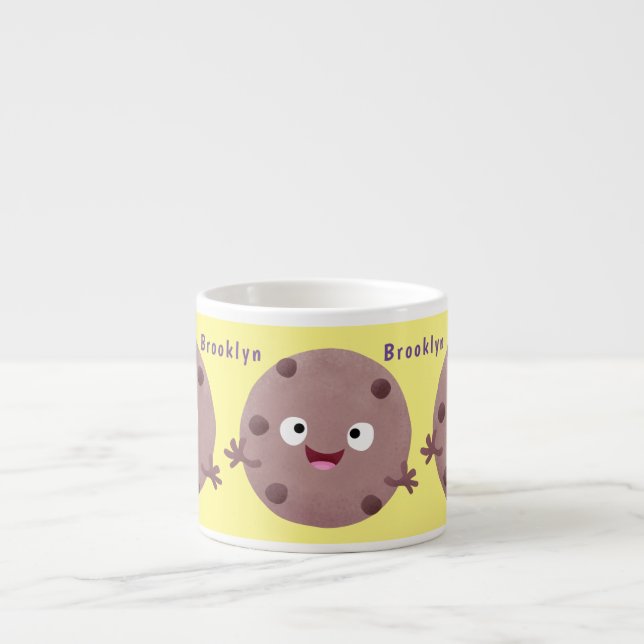 Taza De Espresso Personalizado de galleta de chocolate inteligente (Frente)