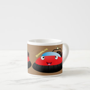 Taza De Espresso Personalizado de jornalero alegre rojo