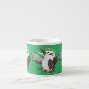 Taza De Espresso Personalizado de kookaburra gracioso