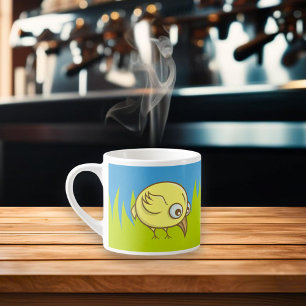Taza De Espresso Personalizado de pájaro amarillo
