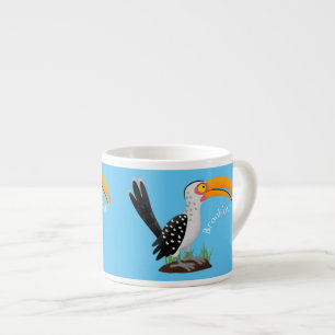 Taza De Espresso Personalizado de pájaro safari de buey amarillo di