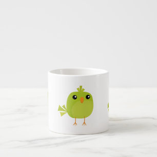 Taza De Espresso Personalizado de pájaro verde