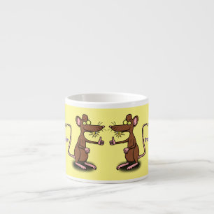 Taza De Espresso Personalizado de pulgares hacia arriba de rata mar