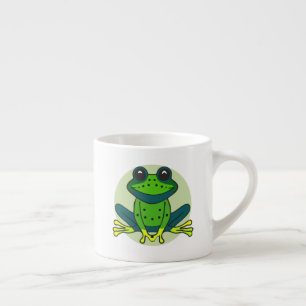 Taza De Espresso Personalizado de rana verde