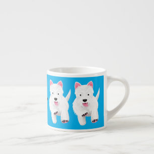 Taza De Espresso Personalizado de tierra de montaña blanca y blanca