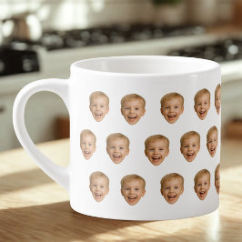 Taza De Espresso Personalizado Face Mug, foto personalizada de cara