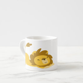 Taza De Espresso Personalizado lindo Stretching Lion Specialist Mug