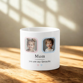 Taza De Espresso Personalizado Mamá con fotos de niños | Eres Mi Fa