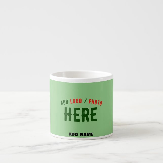 TAZA DE ESPRESSO PERSONALIZADO MODERNO ESTILO MINT VERIFICADO VERIF (Frente)