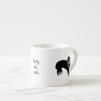 Taza De Espresso Personalizado Molly el café collie