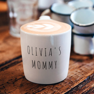 Taza De Espresso Personalizado MOMMY Photo & Name Gift