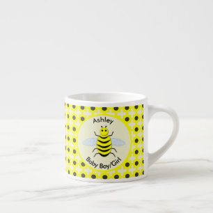 Taza De Espresso Personalizado Neutral de Abeja Amarilla Cute Géner