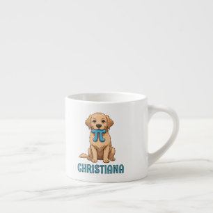 Taza De Espresso Personalizado Pi Day Dog Con Símbolo Pi   Feliz Dí
