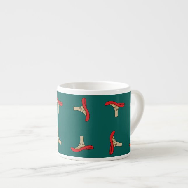 Taza De Espresso Personalizado Red Mushroom (Derecha)