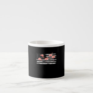 Taza De Espresso Personalizado Rosa Cute Flamingo Bandera De Estado