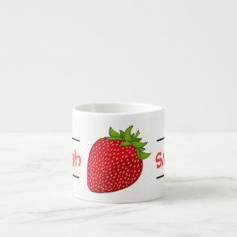 Taza De Espresso Personalizado Strawberry Name Mug