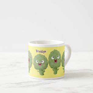 Taza De Espresso Personalizado vegetal de alcachofas de canto lindo
