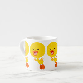 Taza De Espresso Personalizado volador lindo Duckling Espresso Mug
