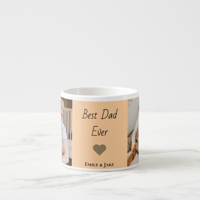 Taza De Espresso Personalized Best Dad Ever Espresso Mug Kids Names (Frente)