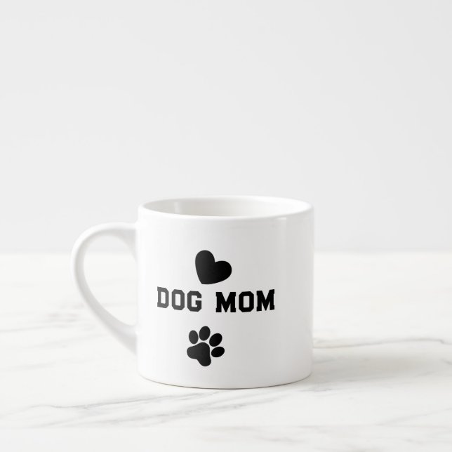 Taza De Espresso Personalized Dog Mom – Custom Name Mother’s Day (Izquierda)