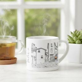 Taza De Espresso Personalized Espresso Cup with Cityscape