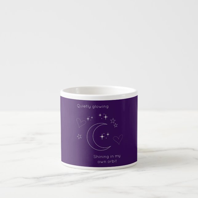 Taza De Espresso Personalized Line Art Purple Espresso Mug (Frente)