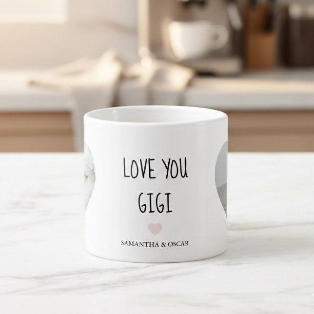 Taza De Espresso Personalized Love You Gigi Photo | Custom Gift (Subido por el creador)