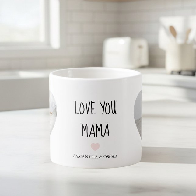 Taza De Espresso Personalized Love You Mama | Custom Photo Gift (Subido por el creador)