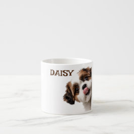 Taza De Espresso Personalized Pastel Brown Dog Photo Espresso Mug