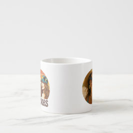 Taza De Espresso Personalized Photo Retro Bahamas Tropical Beach   