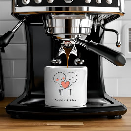 Taza De Espresso Personalized Valentine’s Couple Matching