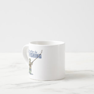 Taza De Espresso Pesca con mosca en los alcantarillas