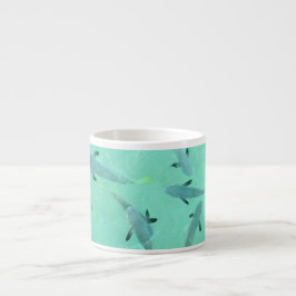 Taza De Espresso Pescado de Fiyi nadando en aguas azules claras