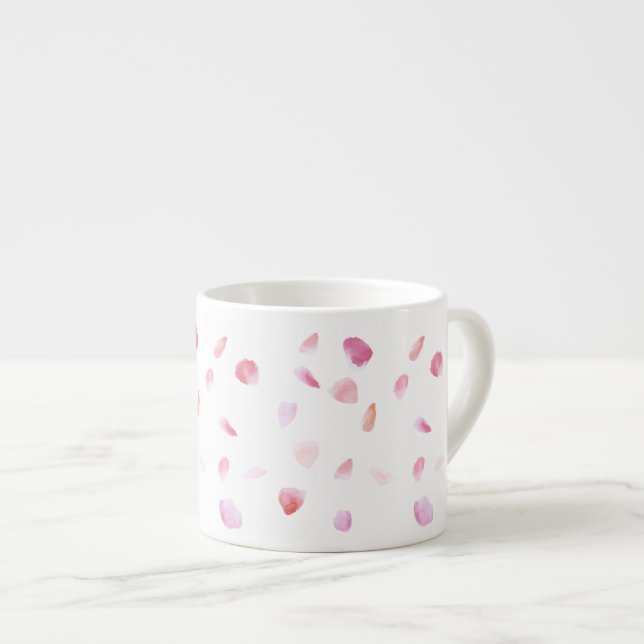 Taza De Espresso Petales de Rosa románticos (Derecha)