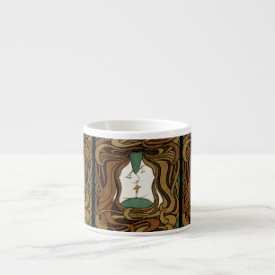 Taza De Espresso Peter Behrens Kiss Love Resumen Art Nouveau